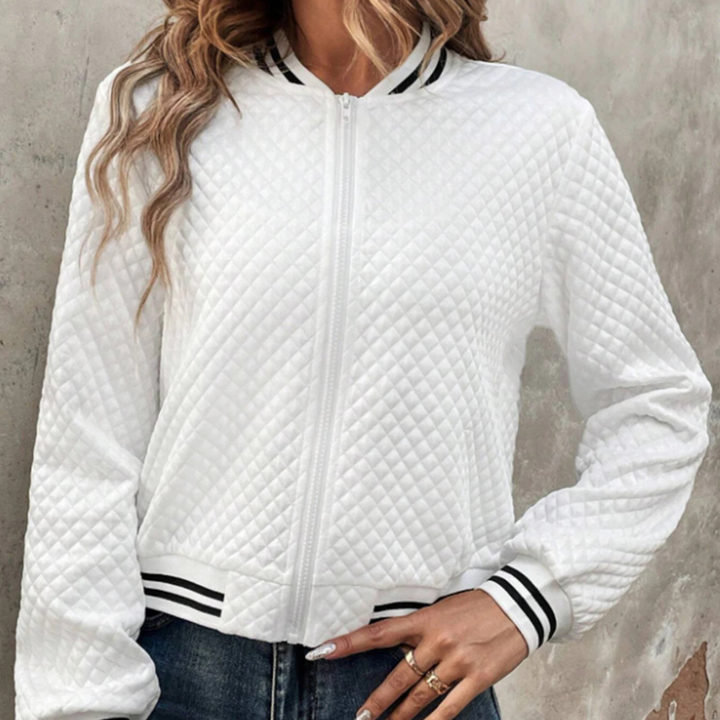 Bomberjacke für den Herbst - Kurze Übergansjacke mit Reißverschluss für Damen