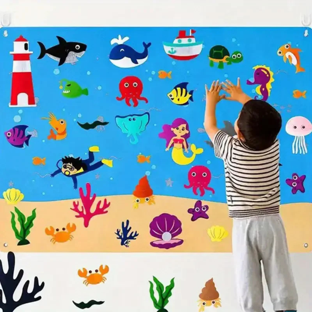 DIY Filzspieltafel für Kinder