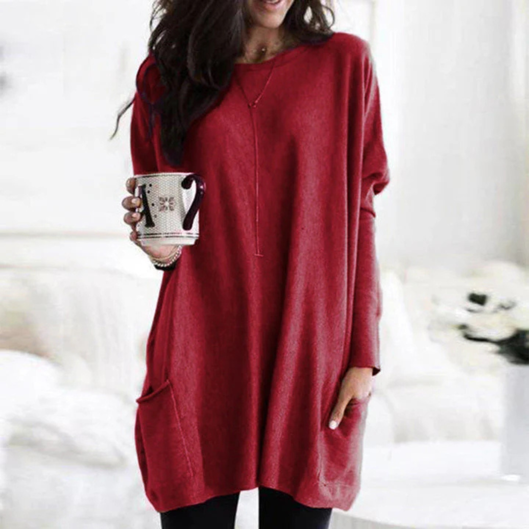 Strickkleid für den Herbst - Stilvolle Lange Pullover-kleid für Damen