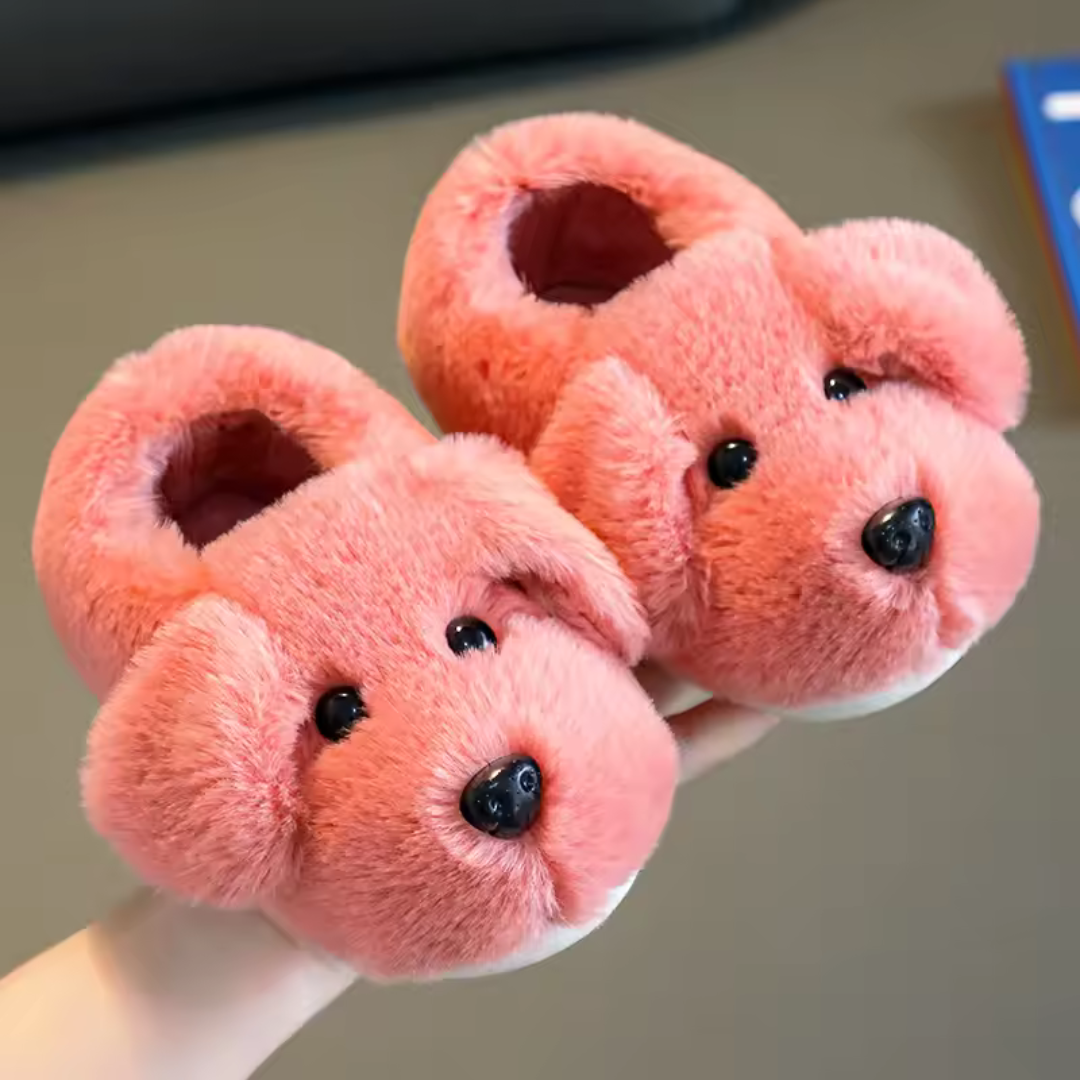 Woef Pantoffeln | Kuschelige Pantoffeln mit Plüschfutter für Herbst und Winter