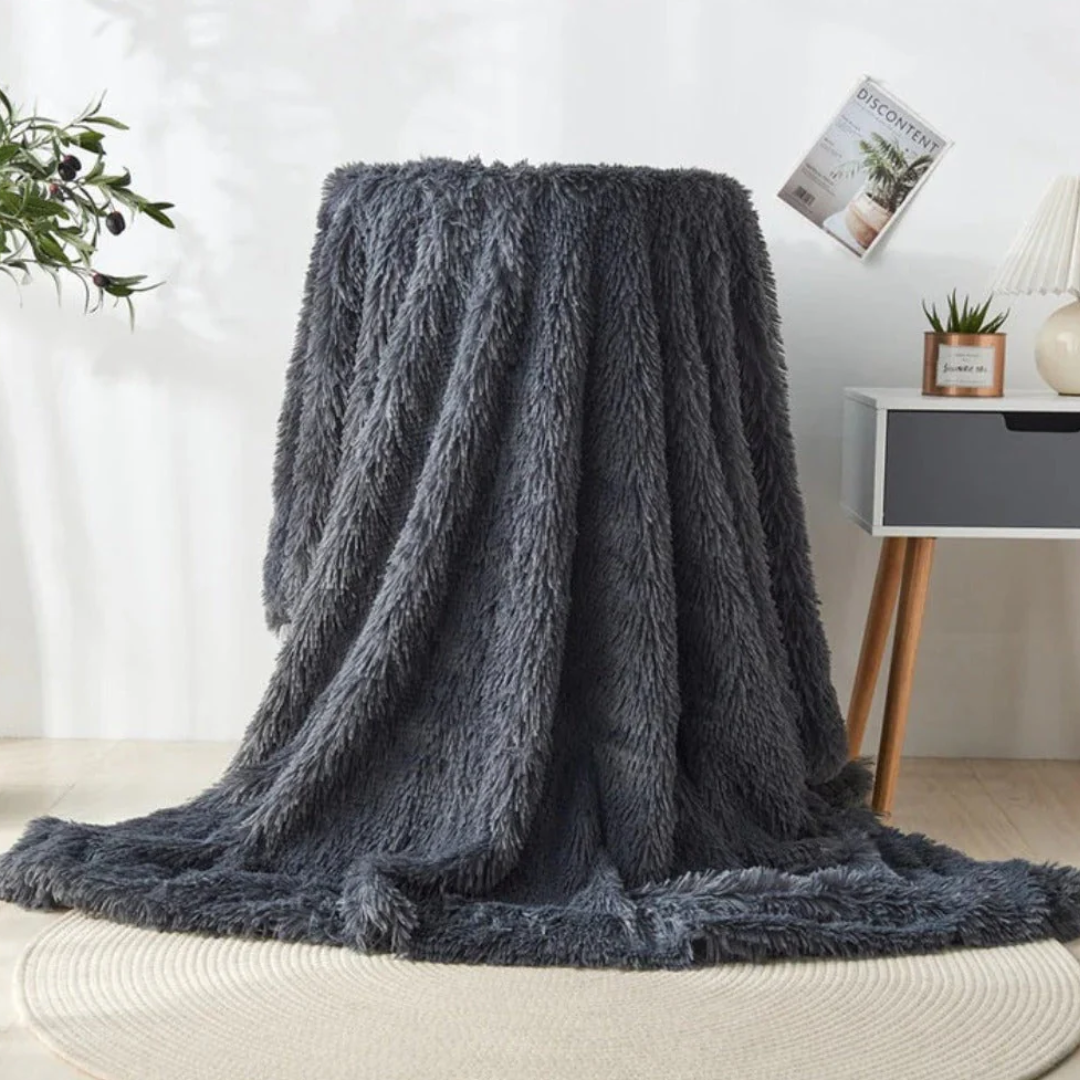 Flauschige Kunstpelz-Wohndecke | Ultraweiche Kuscheldecke mit doppelseitiger Textur