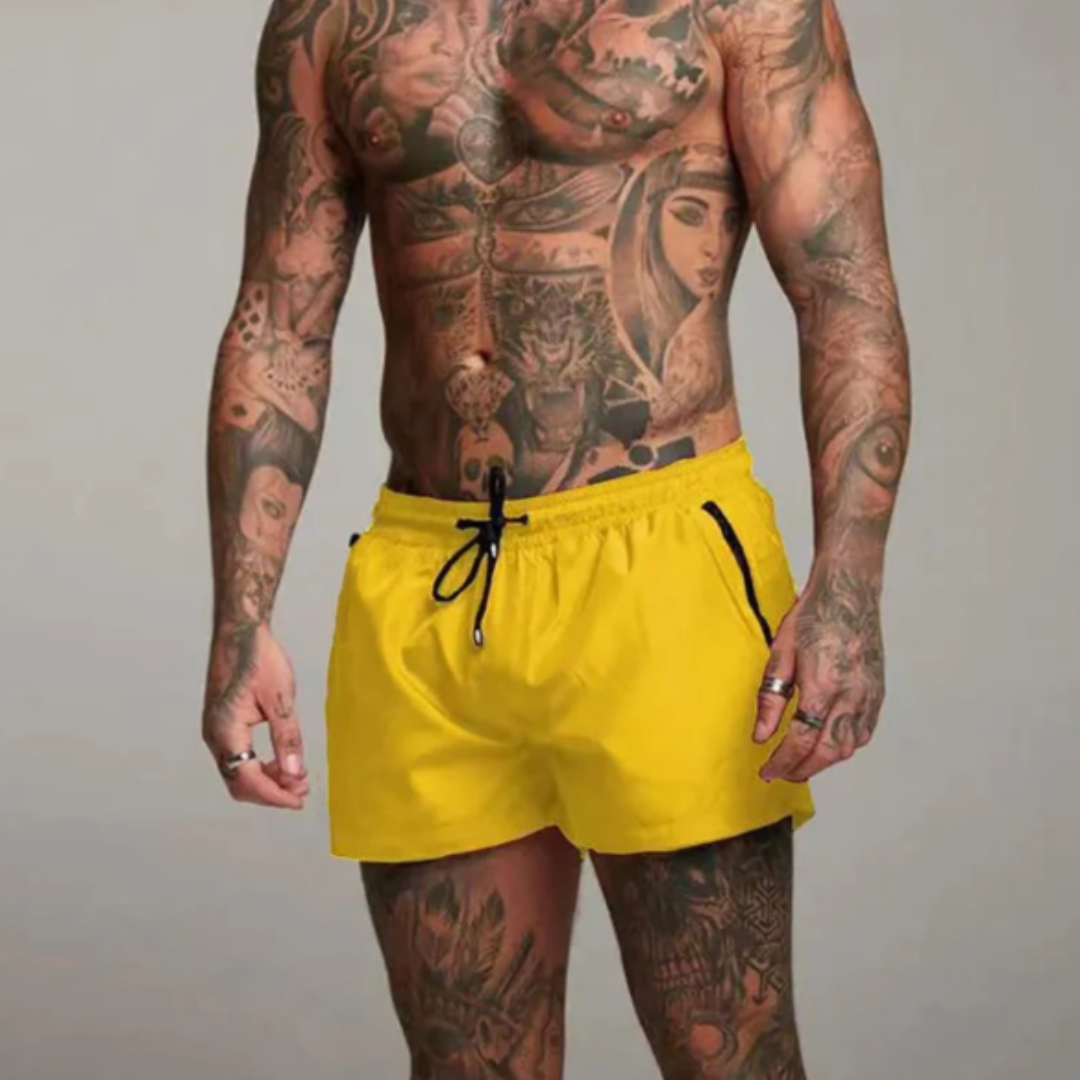 Badehose für Herren - Leichte, schnelltrocknende Strandhose mit Reißverschluss für den Sommer