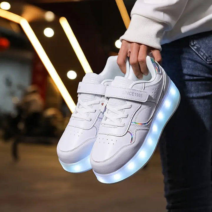 Wielskate Rollschuhe | Beliebte Sneakers mit Rollen und LED-Lichtern