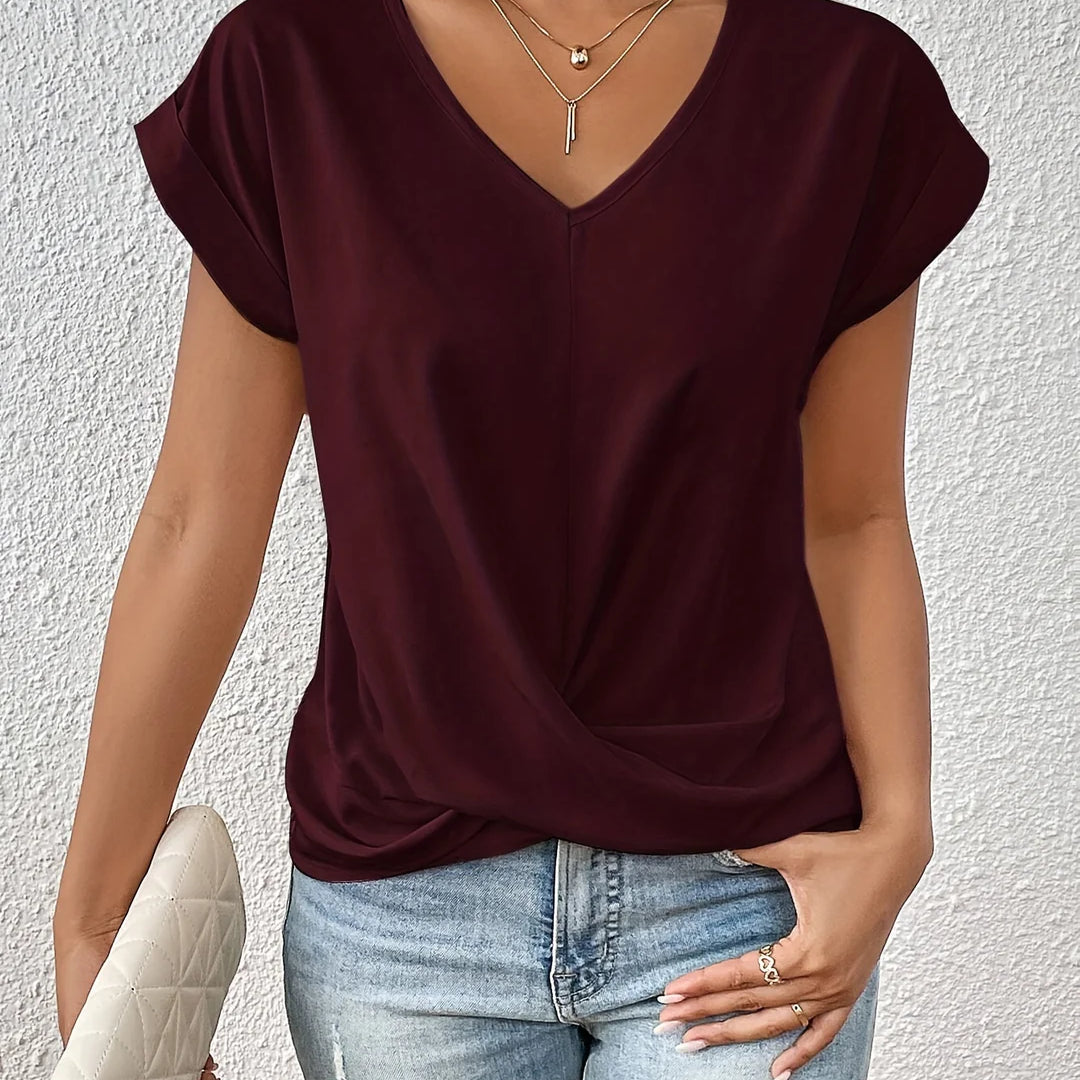 Cleo Casual Shirt | Lässiges T-Shirt mit Sweetheart-Ausschnitt