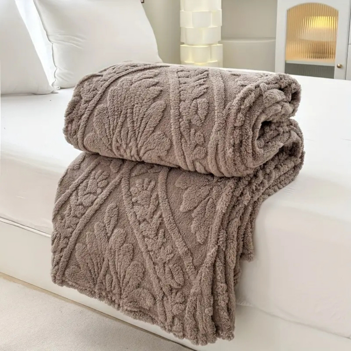 Paris Weave Jacquard Fleece-Decke | Französische Kuscheldecke mit geometrischem Muster