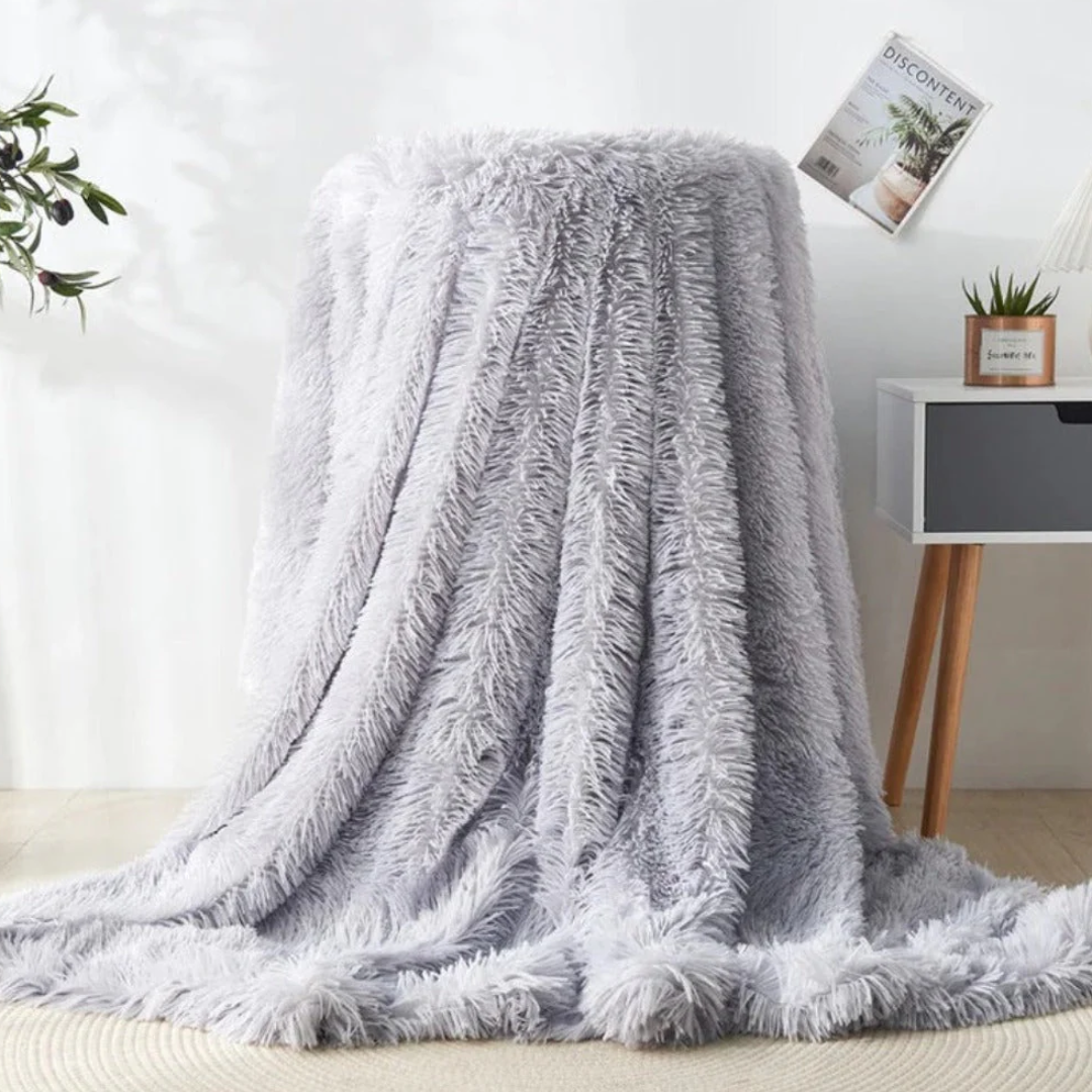 Flauschige Kunstpelz-Wohndecke | Ultraweiche Kuscheldecke mit doppelseitiger Textur