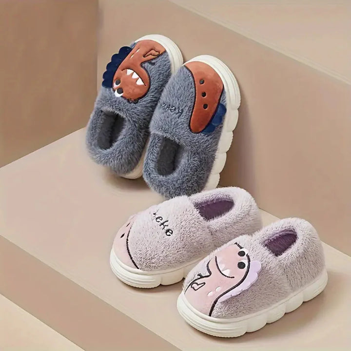 Dinosaurier-Hausschuhe | Niedliche, süße Cartoon-Dino-Muster Kinderhausschuhe
