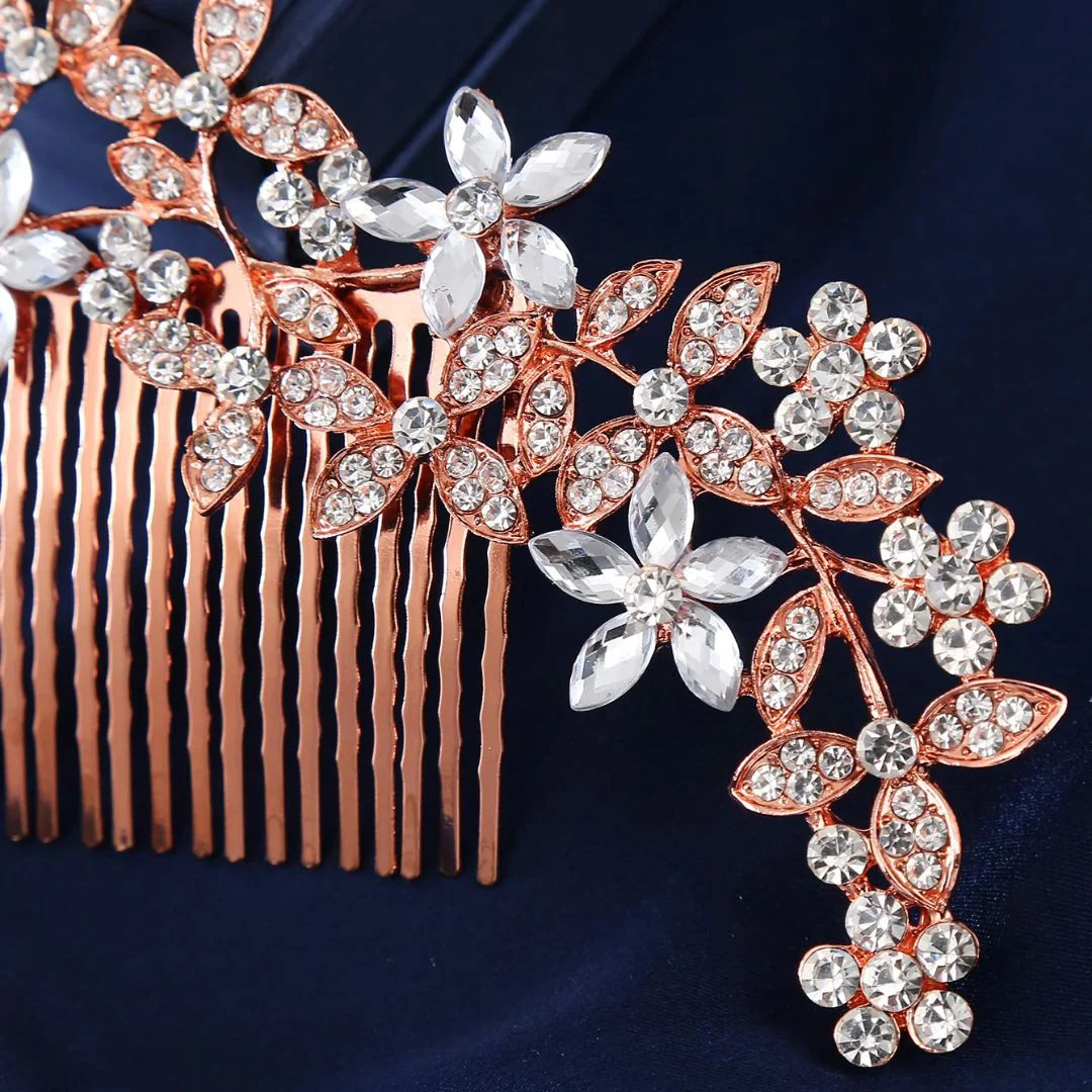 Melanie Haarkamm Oktoberfest | Elegante Damen Haarspange mit Kristallblüten