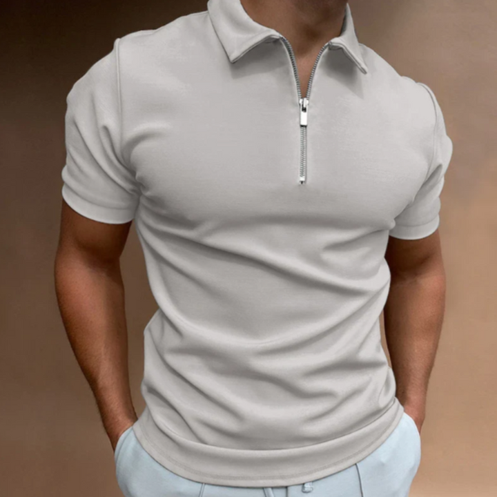 Hugos Polo | Sommerliches Herren-Poloshirt mit Reißverschluss