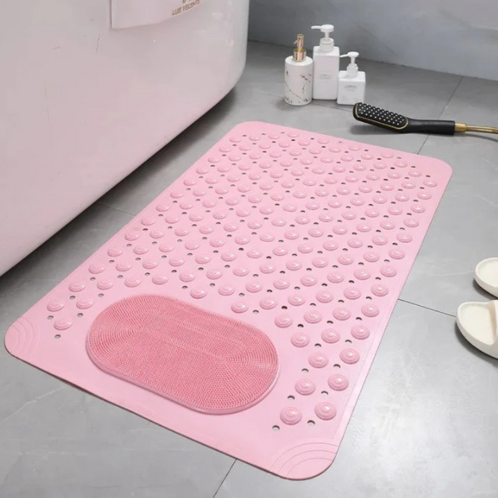 SafeGrip Rutschfeste Duschmatte | Anti-Rutsch-Badematte mit integriertem Fußscrubber