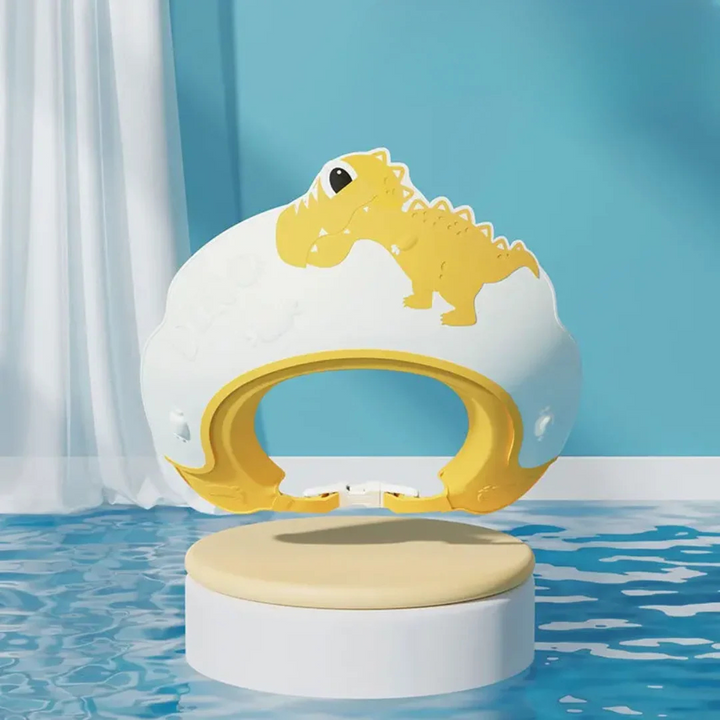 SplashSafe Dino | Wasser und Shampoo-sichere Badekappe