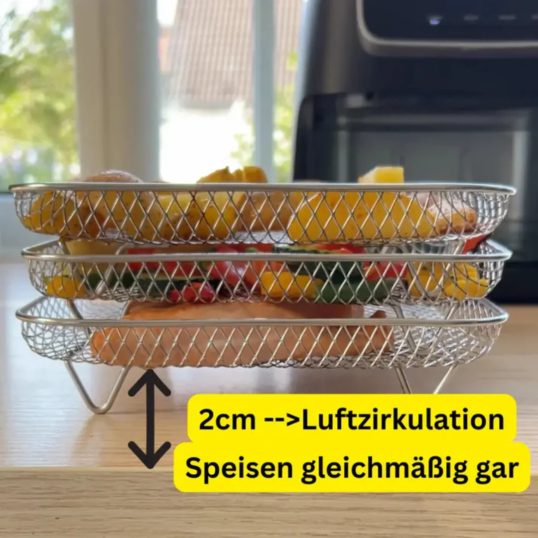 Stapelkörbe für Heißluftfritteuse | Mehr Kapazität & perfekte Kochergebnisse