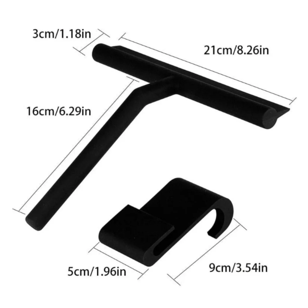 Premium Duschabzieher | Professioneller Glasreiniger mit Silikonlippe