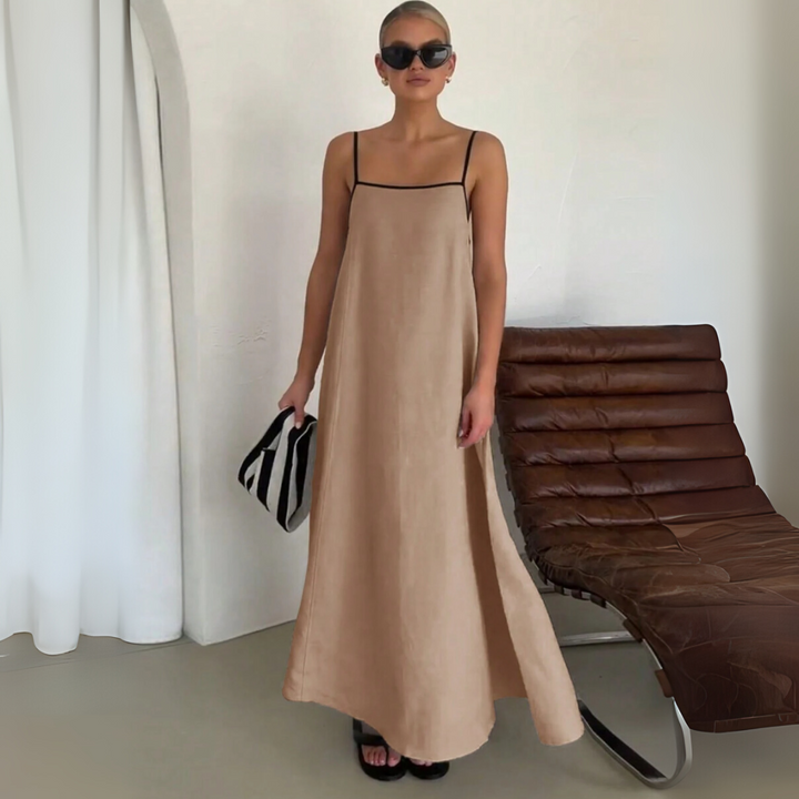 Charlotte Maxikleid | Elegantes Trägerkleid in Midi-Länge für Frauen