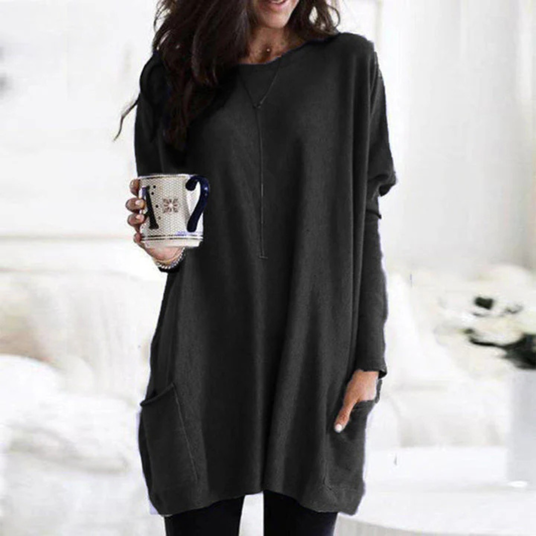 Strickkleid für den Herbst - Stilvolle Lange Pullover-kleid für Damen