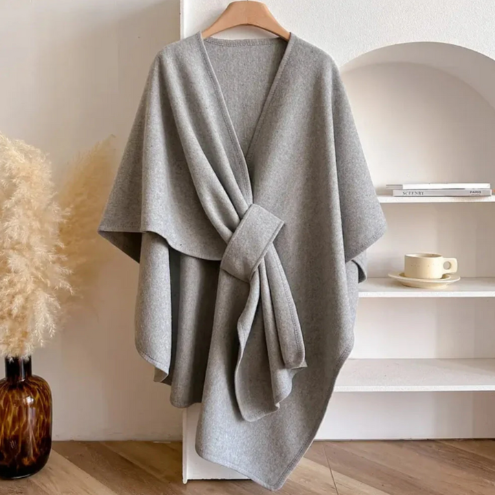 Luxuriöser Poncho Damen | Winddichter eleganter Shawl-Mantel für Herbst