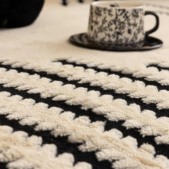 Heritage Plüsch Tufted Sofabezug | Luxuriöser Vintage-Möbelschutz mit geometrischem Muster