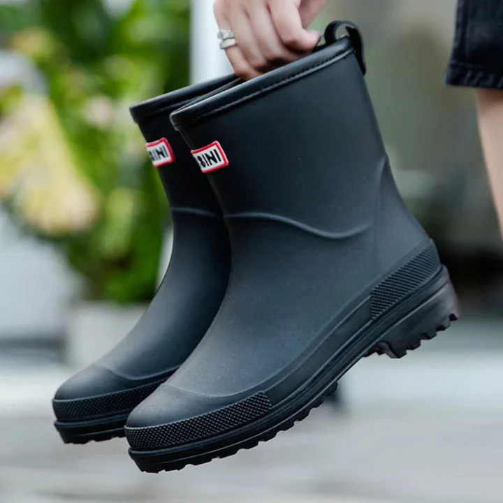 Regenstiefel für den Herbst - Wasserdichte Gummistiefel mit rutschfester Sohle für Damen