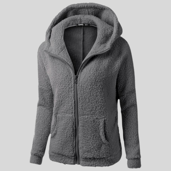 Fleecejacke für den kalte Tage - Warme Fleecejacke mit Kapuze für Damen