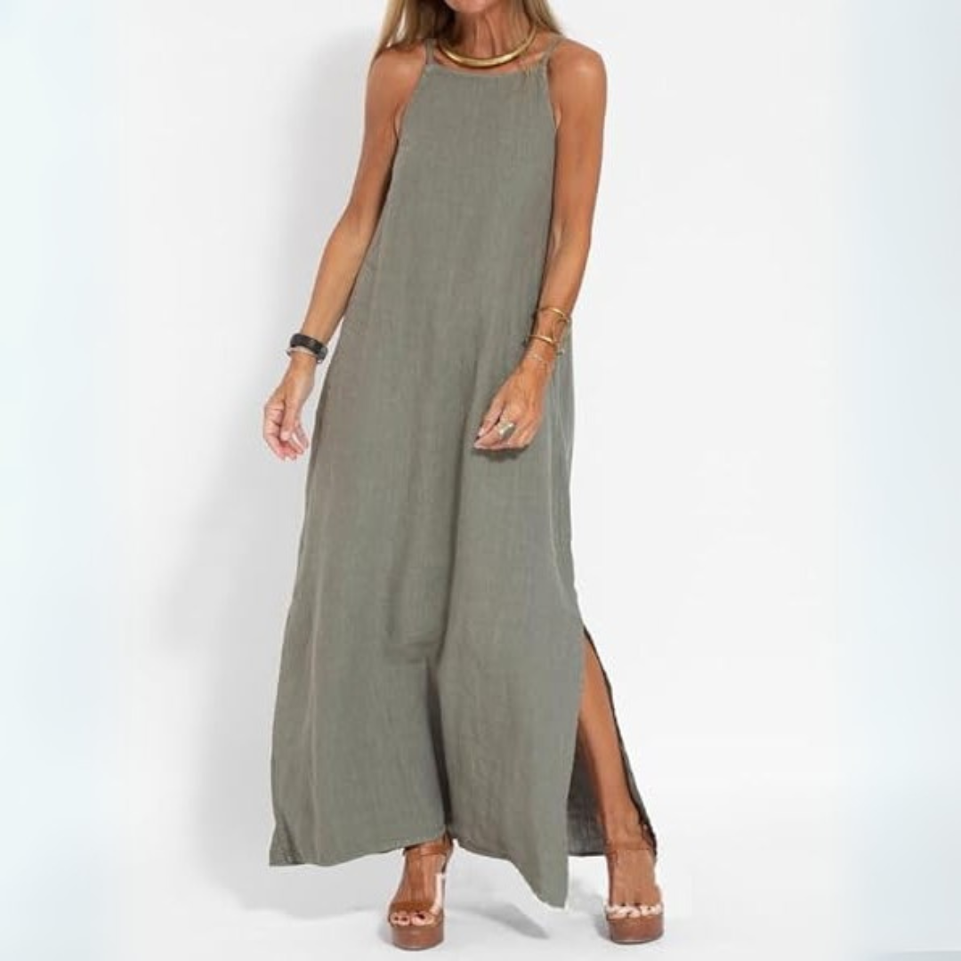 Elena Träger-Kleid | Elegantes Maxikleid mit Neckholder für Frauen
