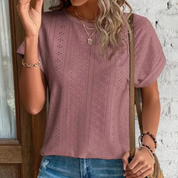 Helda Lochspitze Bluse | Sommerliches Shirt mit Stickerei