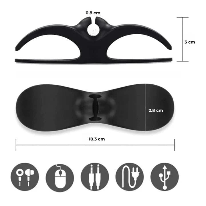 Selbstklebender Kabel-Organizer | 10er-Set für ordentliche Kabelaufbewahrung