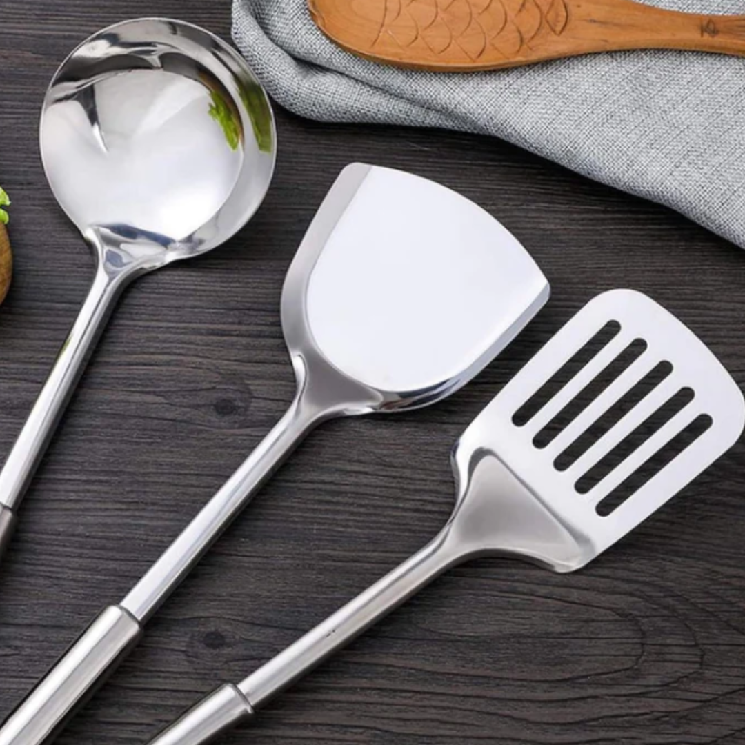 Premium Edelstahl Küchenutensilien | 5-teiliges Kochbesteck Set