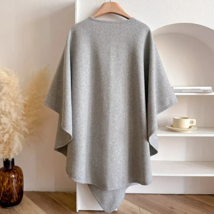 Luxuriöser Poncho Damen | Winddichter eleganter Shawl-Mantel für Herbst