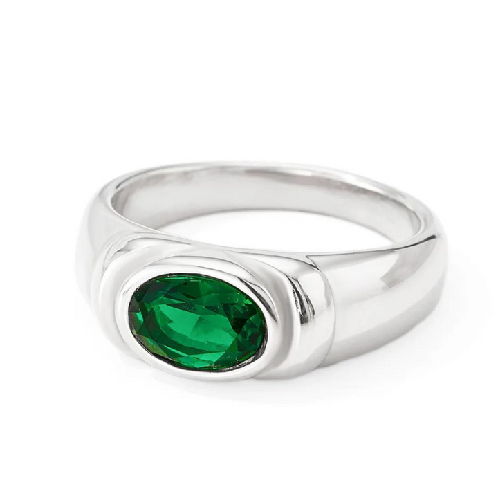 Klara Stein Ring | Eleganter Vintage Wasserdichter Verstellbarer Ring