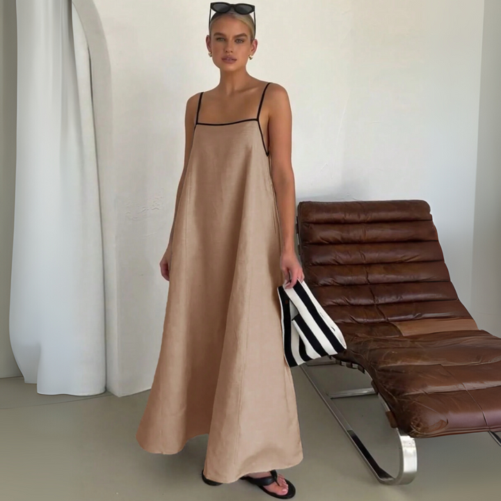 Charlotte Maxikleid | Elegantes Trägerkleid in Midi-Länge für Frauen