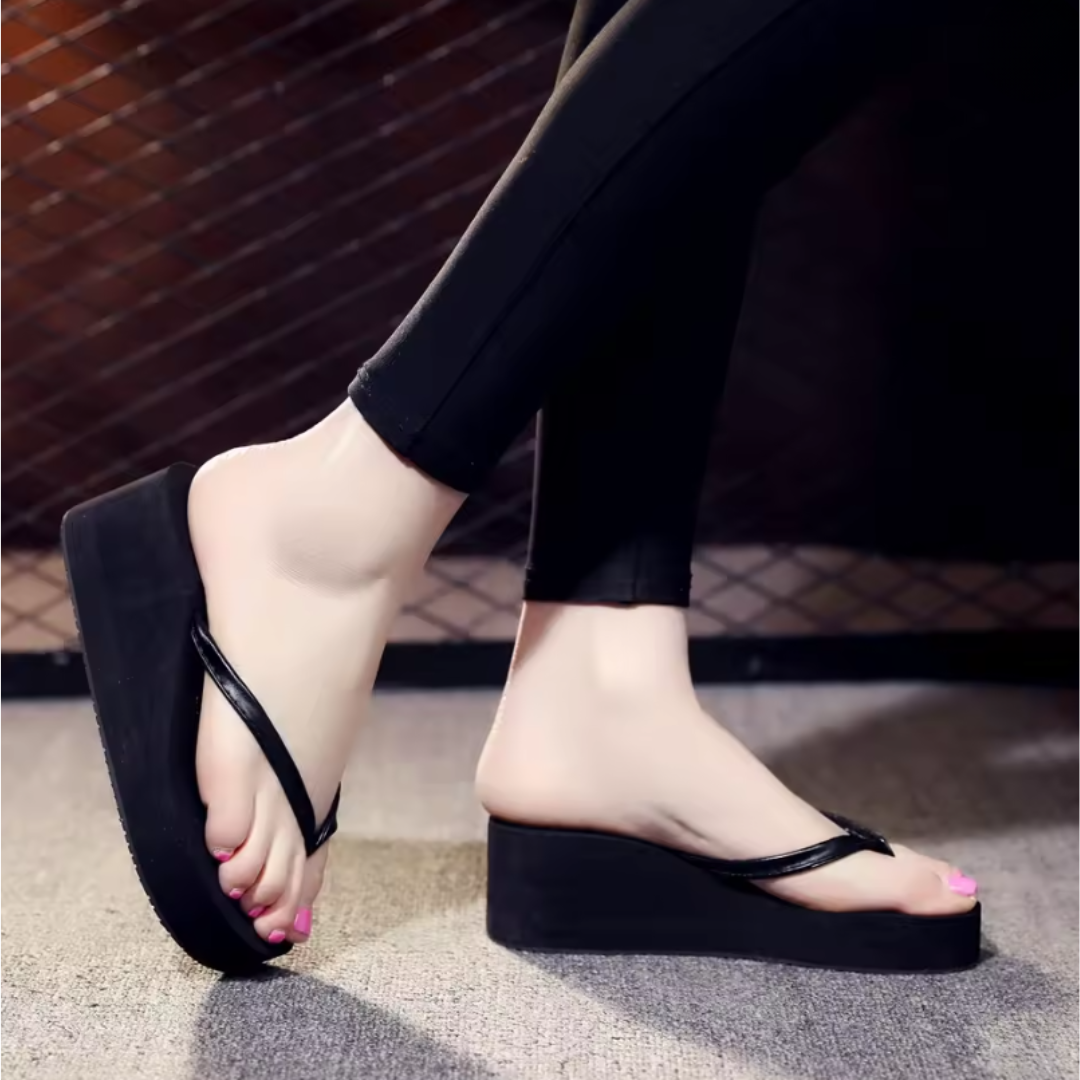 Lea Flip Flop | Bequeme Keilabsatz-Flip-Flops für den Sommerurlaub