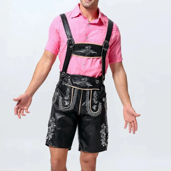Daniel Lederhose Oktoberfest | Traditionelle Herren Lederhose mit Stickerei