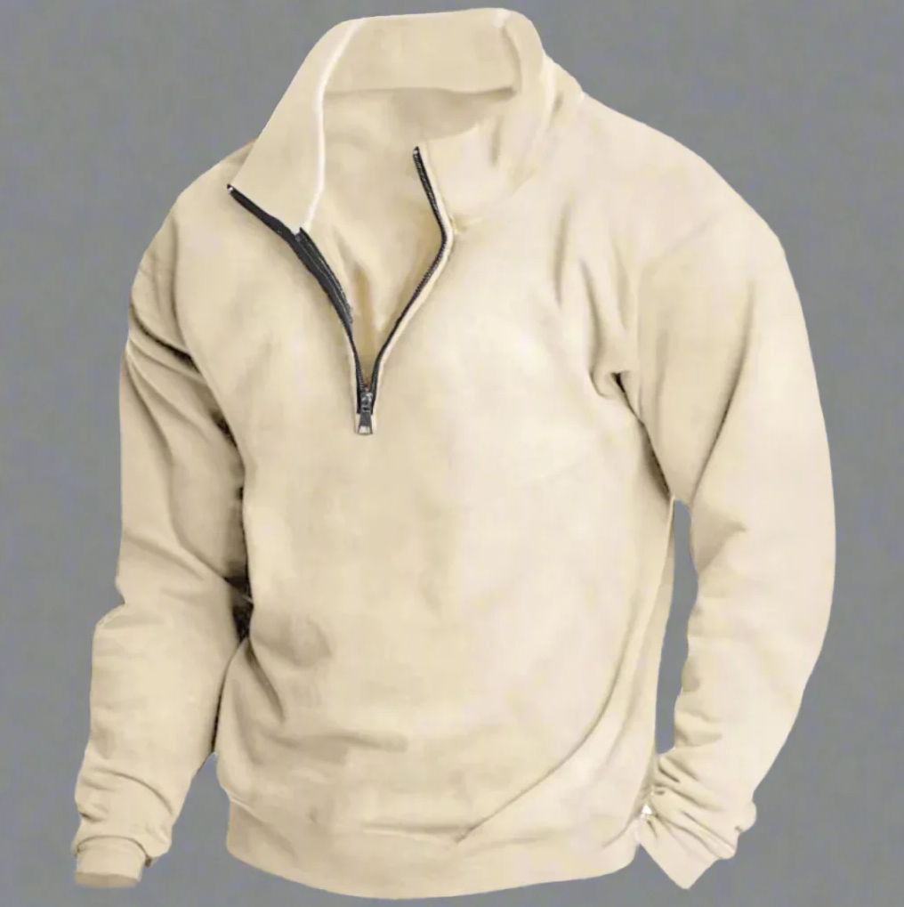 Leichter Winter-Fleecepullover | Stehkragenpullover für kalte Tage