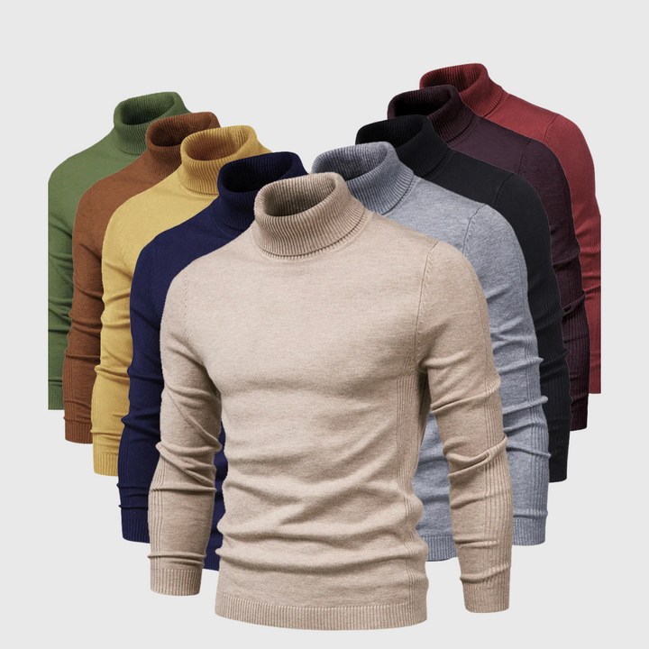 Rollkragenpullover für den Herbst - Hochwertiger waschbarer Pullover für Herren