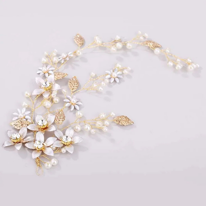 Antonia Haarschmuck Oktoberfest | Eleganter Damen Haardraht mit Perlen und Kristallen
