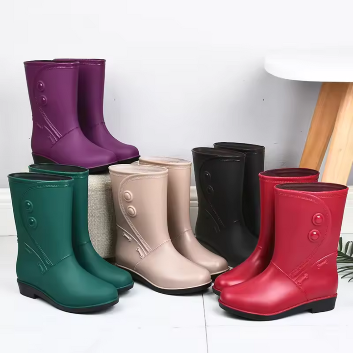 Regenstiefel für den Herbst - Stylische wasserdichte Gummistiefel mit Komfort für Damen
