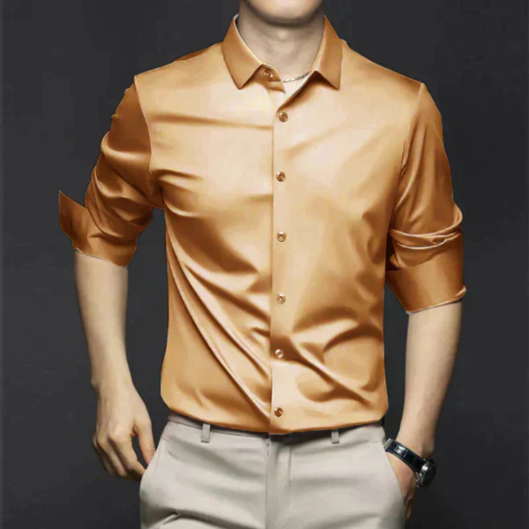 Bügelfreies Hemd für den Herbst – Business Casual Stretch Hemd für Herren