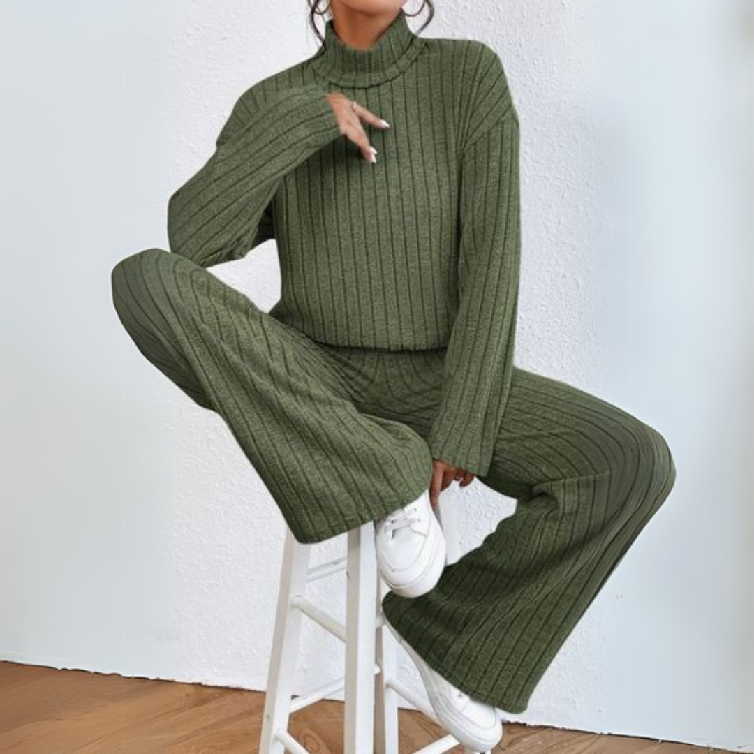 Strickset mit Rollkragen | Zweiteilige Kombination