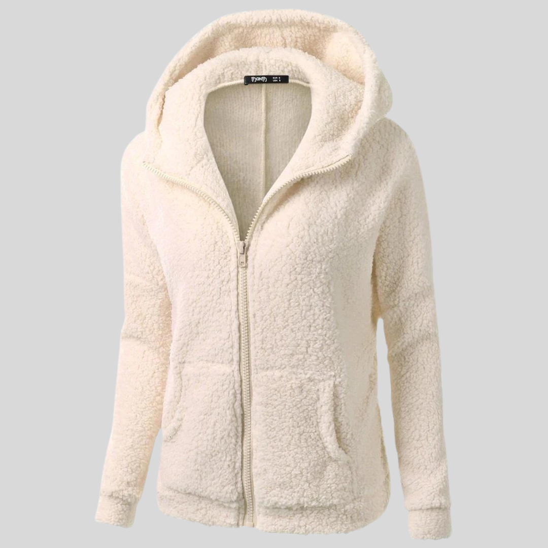 Fleecejacke für den kalte Tage - Warme Fleecejacke mit Kapuze für Damen