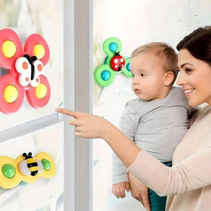 Saugnapf-Spinner-Spielzeug | Set aus 3 Stück