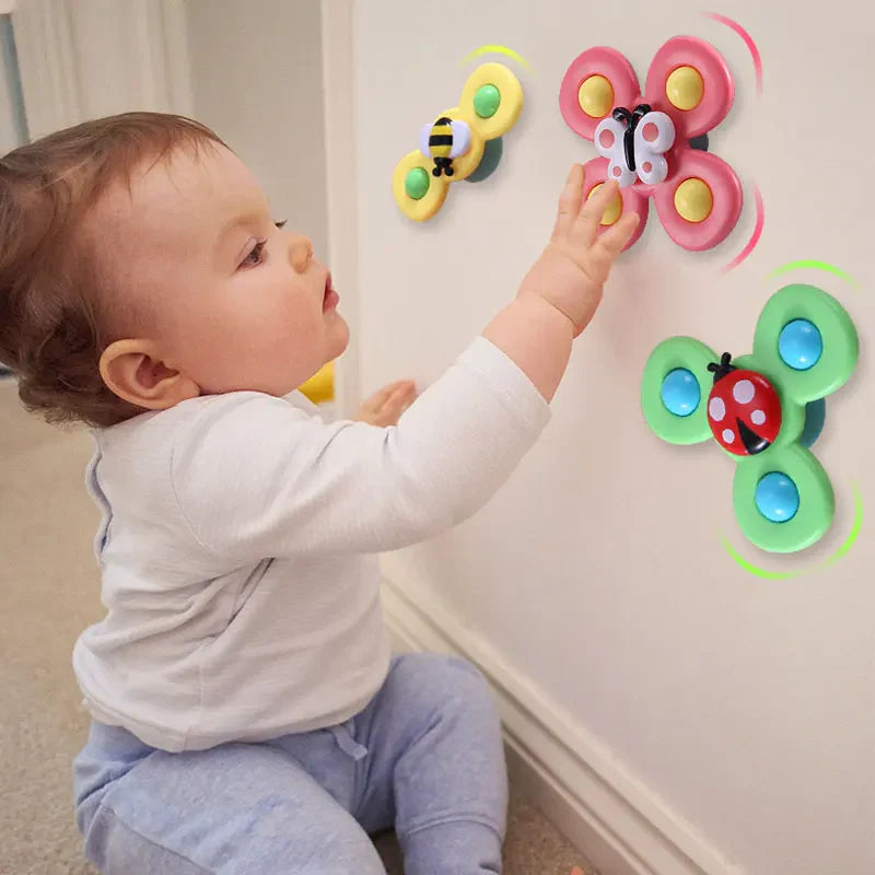 Saugnapf-Spinner-Spielzeug | Set aus 3 Stück