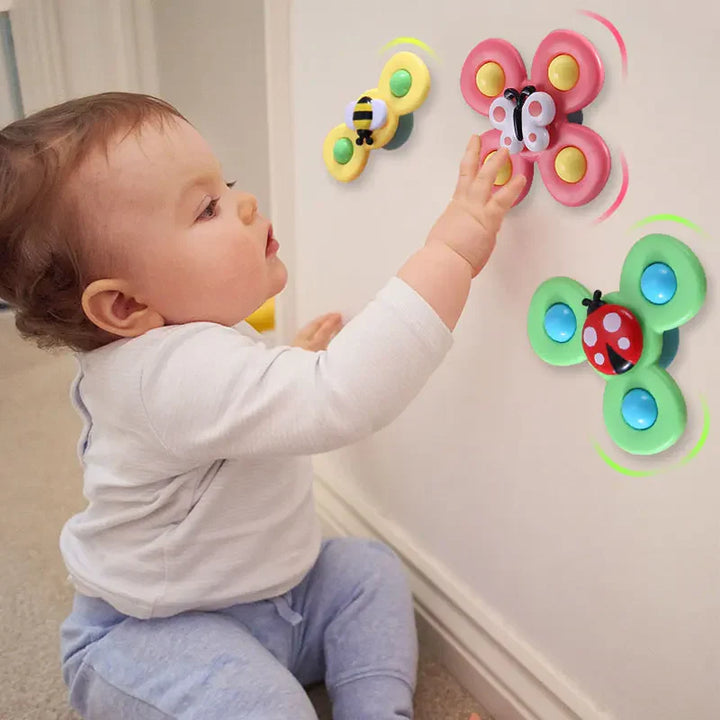 Saugnapf-Spinner-Spielzeug | Set aus 3 Stück
