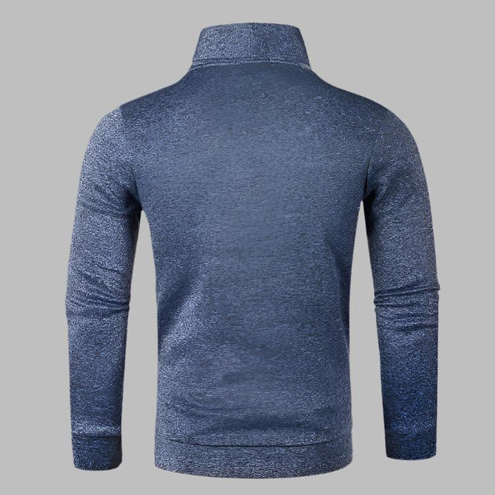 Luciano Zip Pullover | Lässiger Herrenpullover mit Wildlederdetails und Reißverschluss