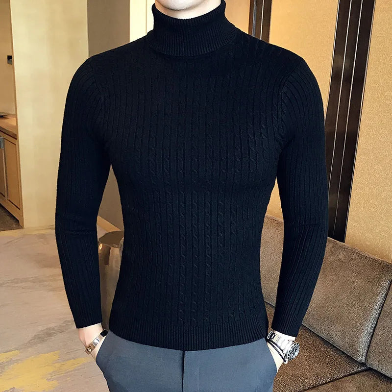 Damien Pullover | Klassischer Herren Strickpullover mit Zopfmuster