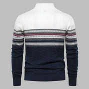 Valenzo Gestreifter Pullover | Herrenpullover mit gestreiftem Strickmuster