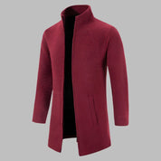 Dave Fleece Pullover | Bequemer Langer Fleece-Pullover mit Reißverschluss für Herren