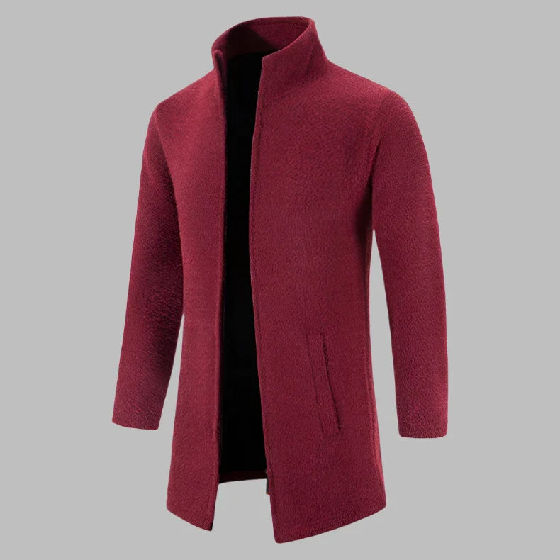 Dave Fleece Pullover | Bequemer Langer Fleece-Pullover mit Reißverschluss für Herren