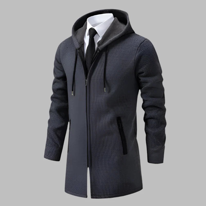 Ruben Longline Hoodie | Langer Herren-Hoodie mit Reißverschluss