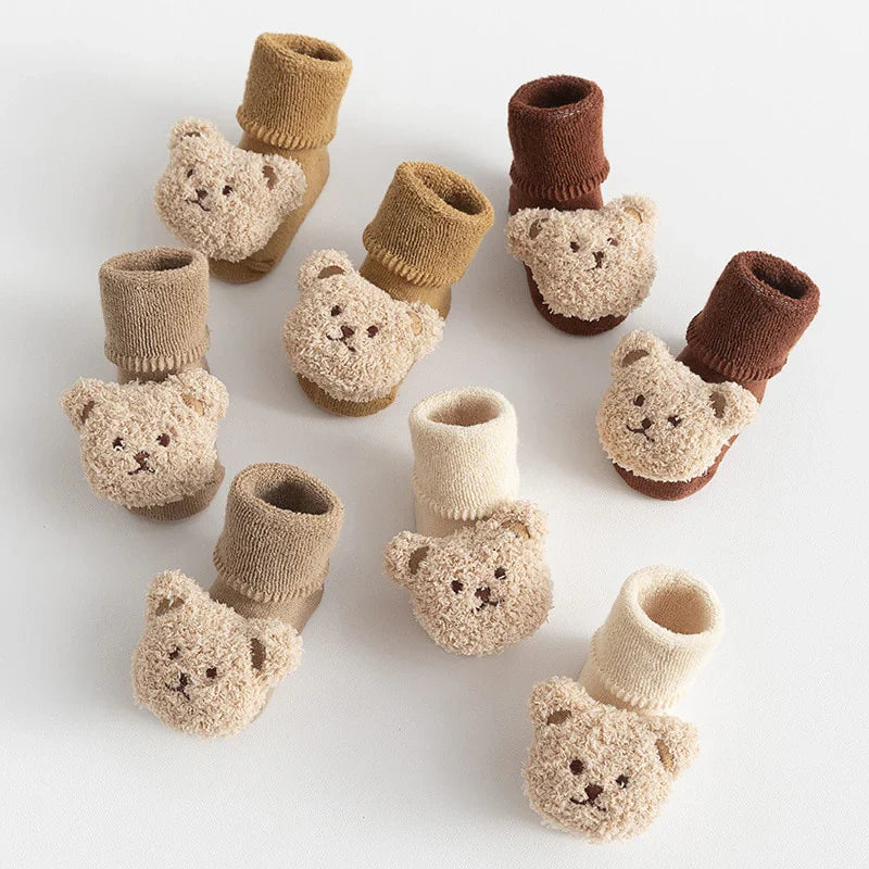 Süße Baby Bär Socken | Warme rutschfeste Cartoon-Socken (1+1 Gratis)