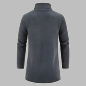 Dave Fleece Pullover | Bequemer Langer Fleece-Pullover mit Reißverschluss für Herren